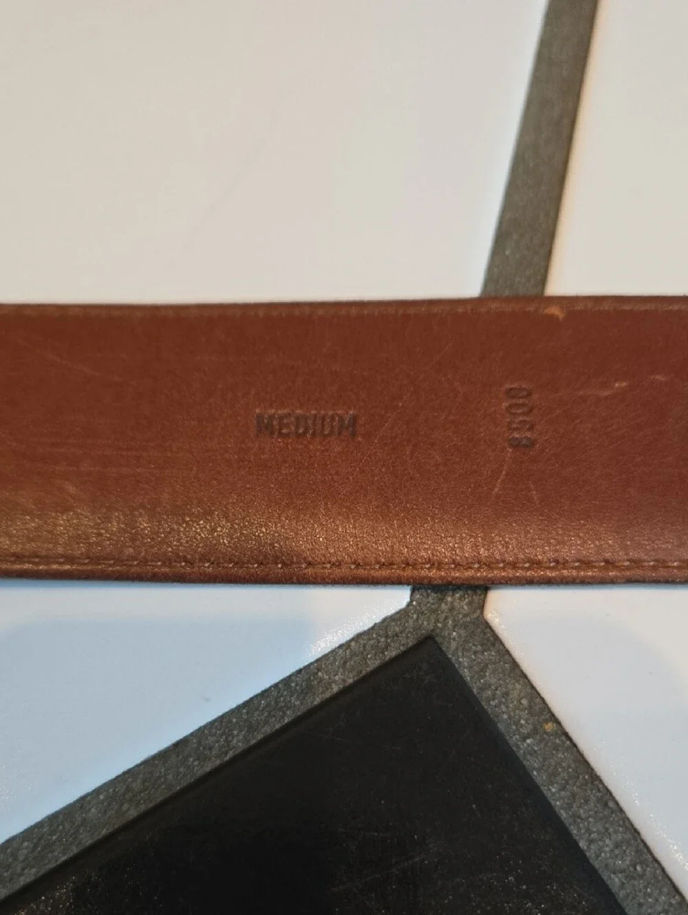 Coach Dark Brown Leather Belt with Brass Buckle